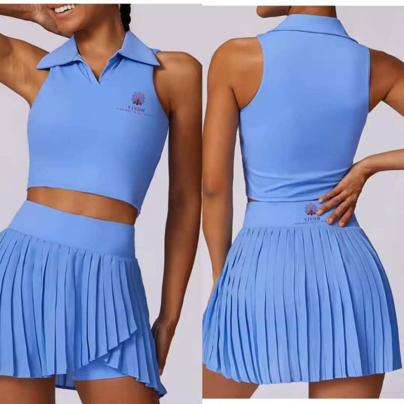 VIVOH Rush Moment Lined Shirt Collar Short Sleeve Two-piece