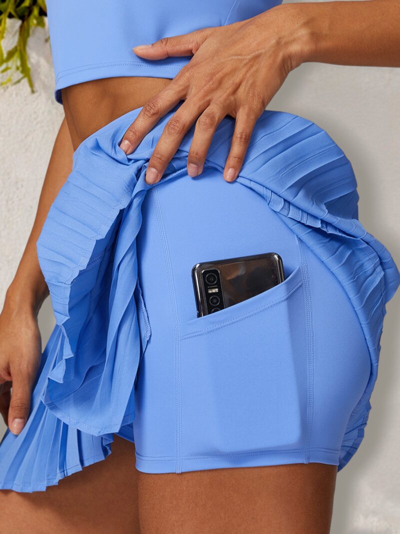 VIVOH Rush Moment Lined Shirt Collar Short Sleeve Two-piece Yoga - Image 5